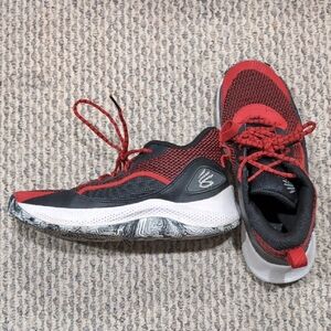 Under Armour Red and Black Athletic Shoes